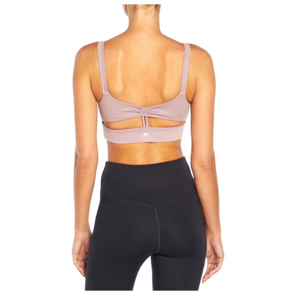 MARIKA Women's Back Cut Out Isle Sport Bra Padded in Pink Mauve Color One Size